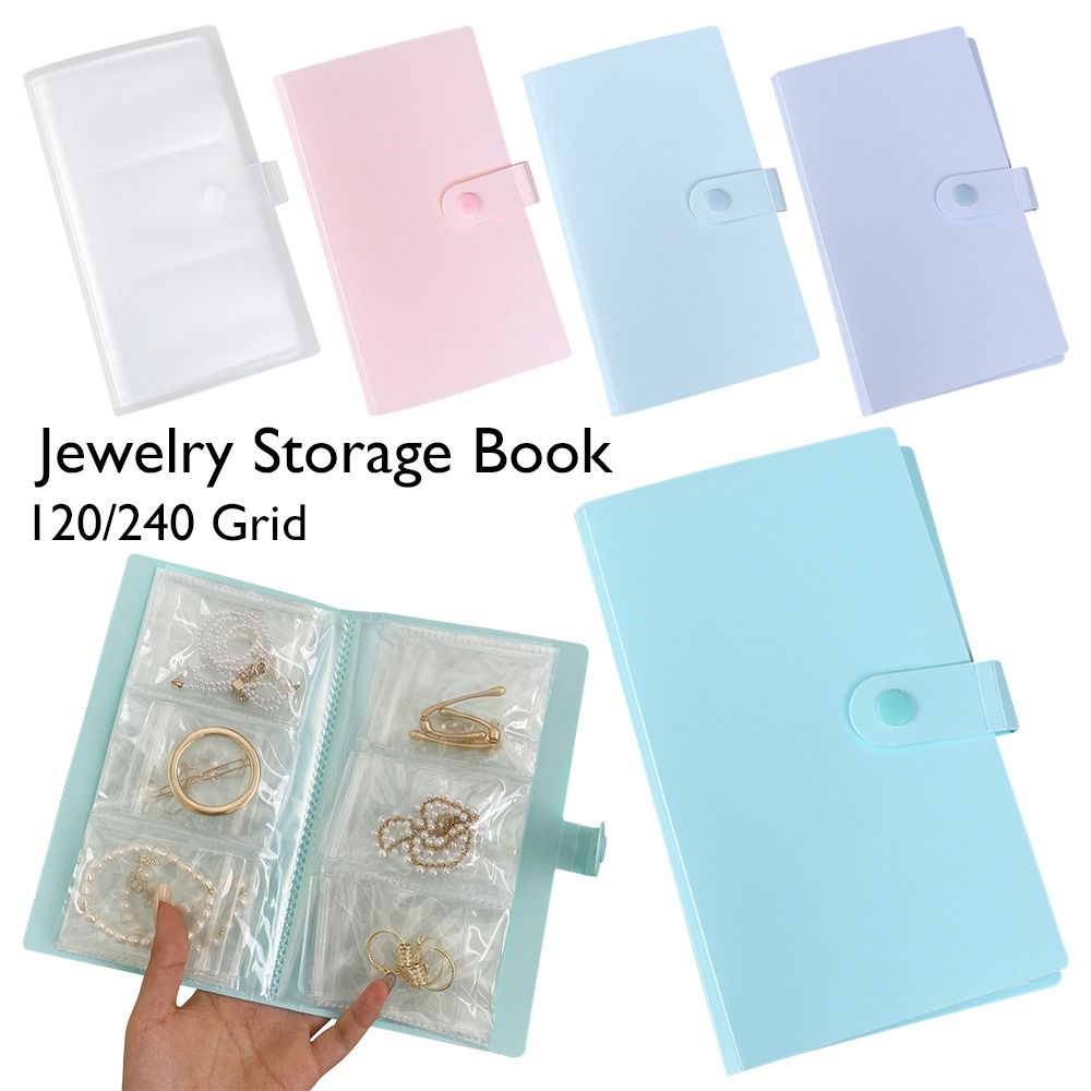 Jewelry Making Journal - 120/240 Fächer Transparentes Anti-Oxidations-Fotoalbum Armband-Tasche Display-Organizer