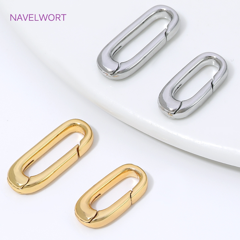 Jewelry Making Gold - 1/2/4 Stück 18K vergoldete ovale Federverschlüsse