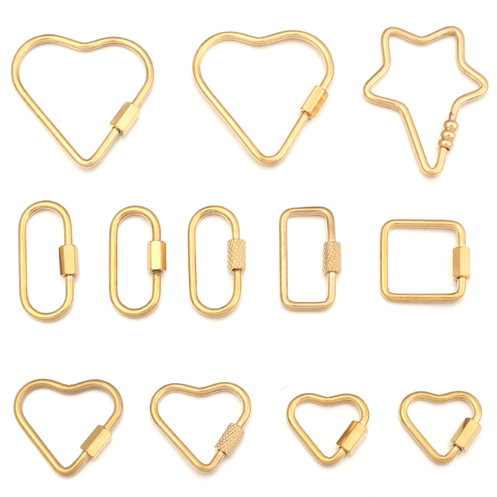 2pcs Gold Edelstahl Herz Schra – Jewelry Making Gold Bewertung und Preis