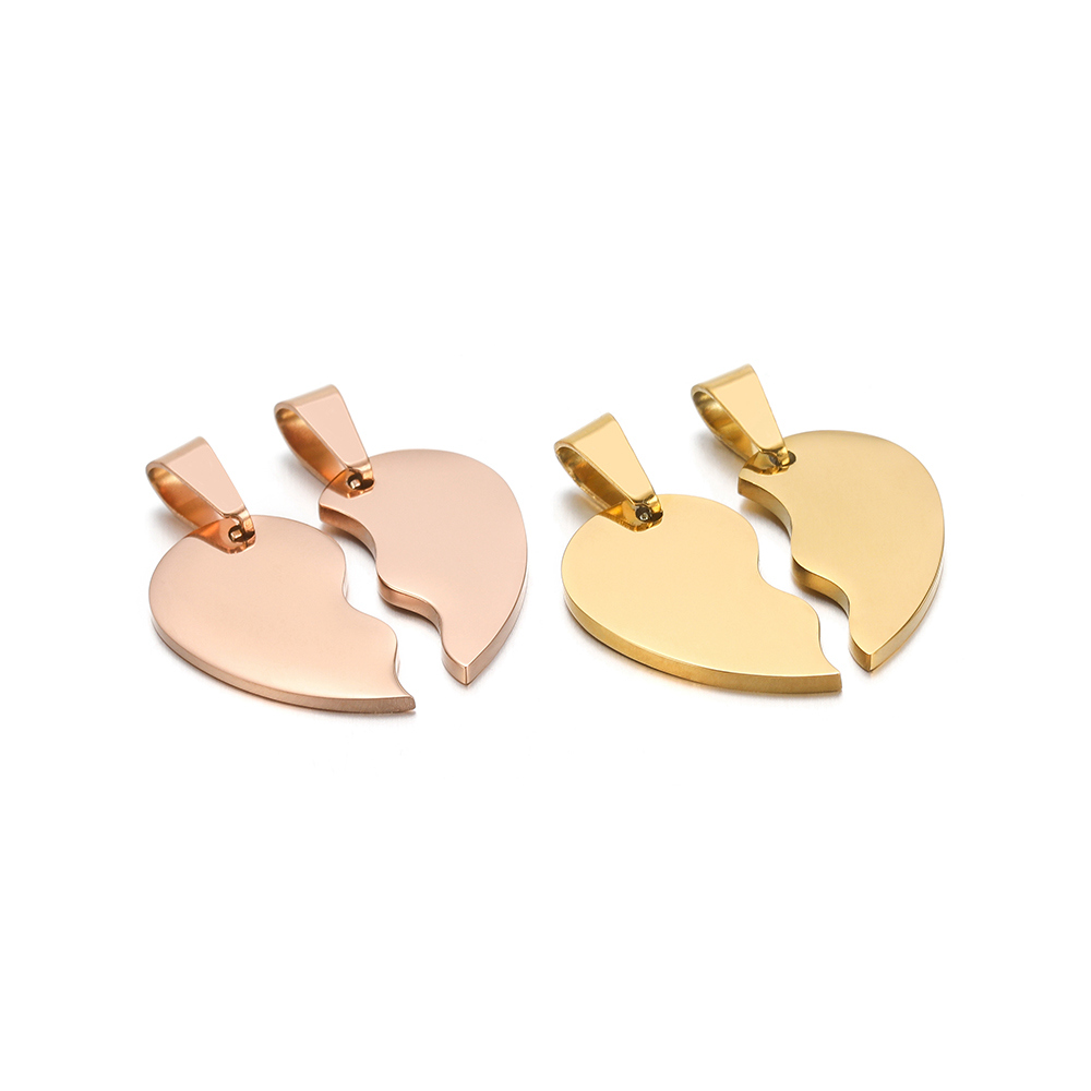2 Teile/satz Edelstahl Gold Fa – Jewelry Making For Couples Bewertung und Preis