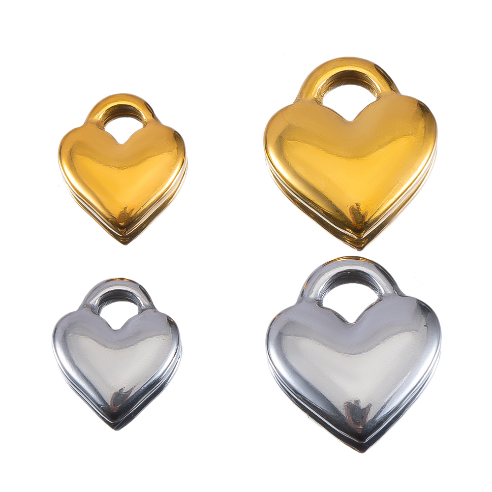 5 stücke Glänzend Herz Lock Ch – Jewelry Making For Couples Bewertung und Preis